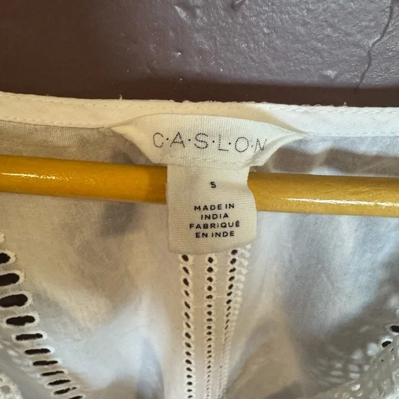 Caslon White Eyelet White Top - S - Picture 3 of 3
